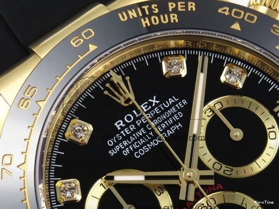 MiroTime 0308 StreetReady DAYTONA 116518 APSF 1:1 BEST EDITION BLACK DIAMONDS DIAL ON OYSTERFLEX RUBBER STRAP SH 1780